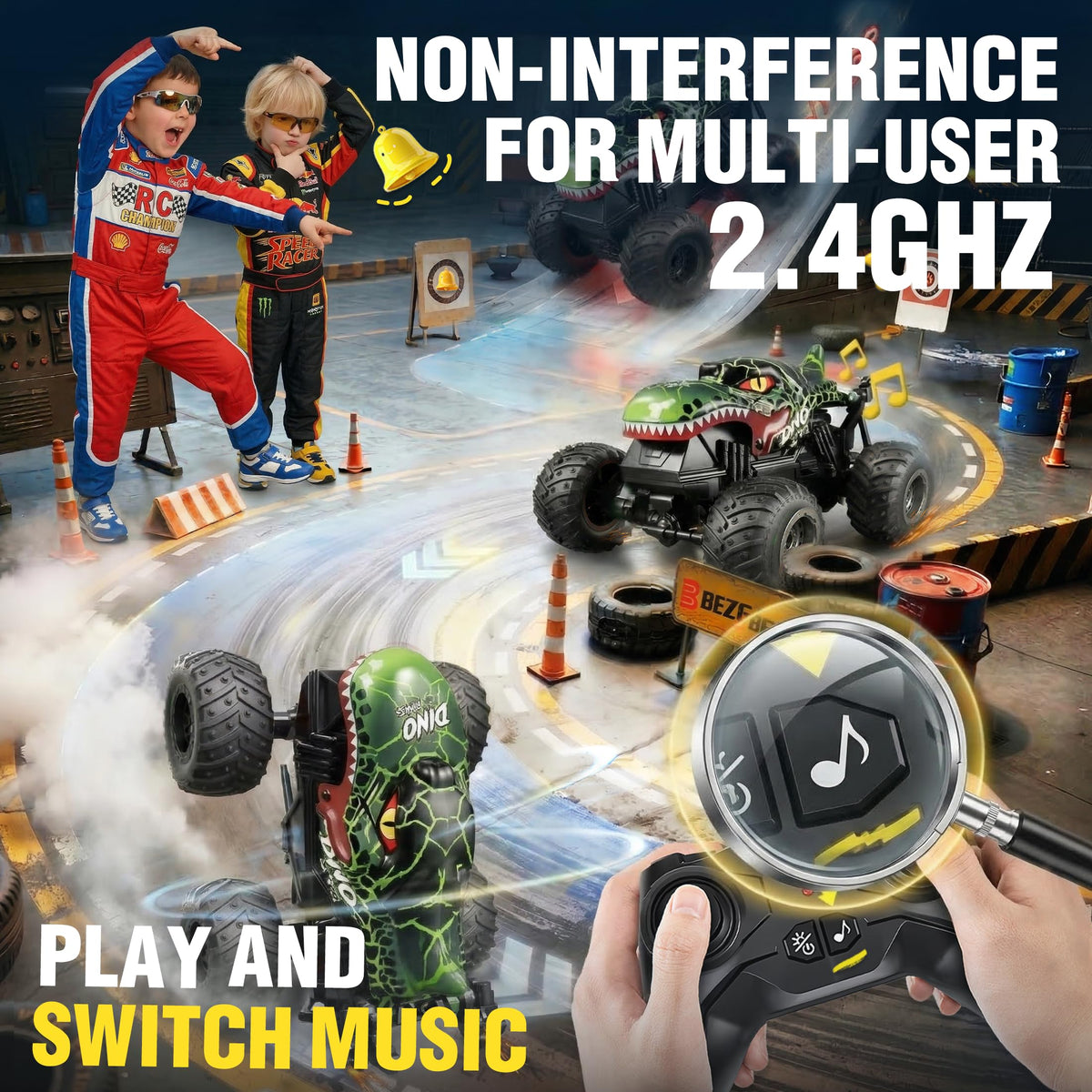 BEZGAR two batteries extend playtime for long sessions