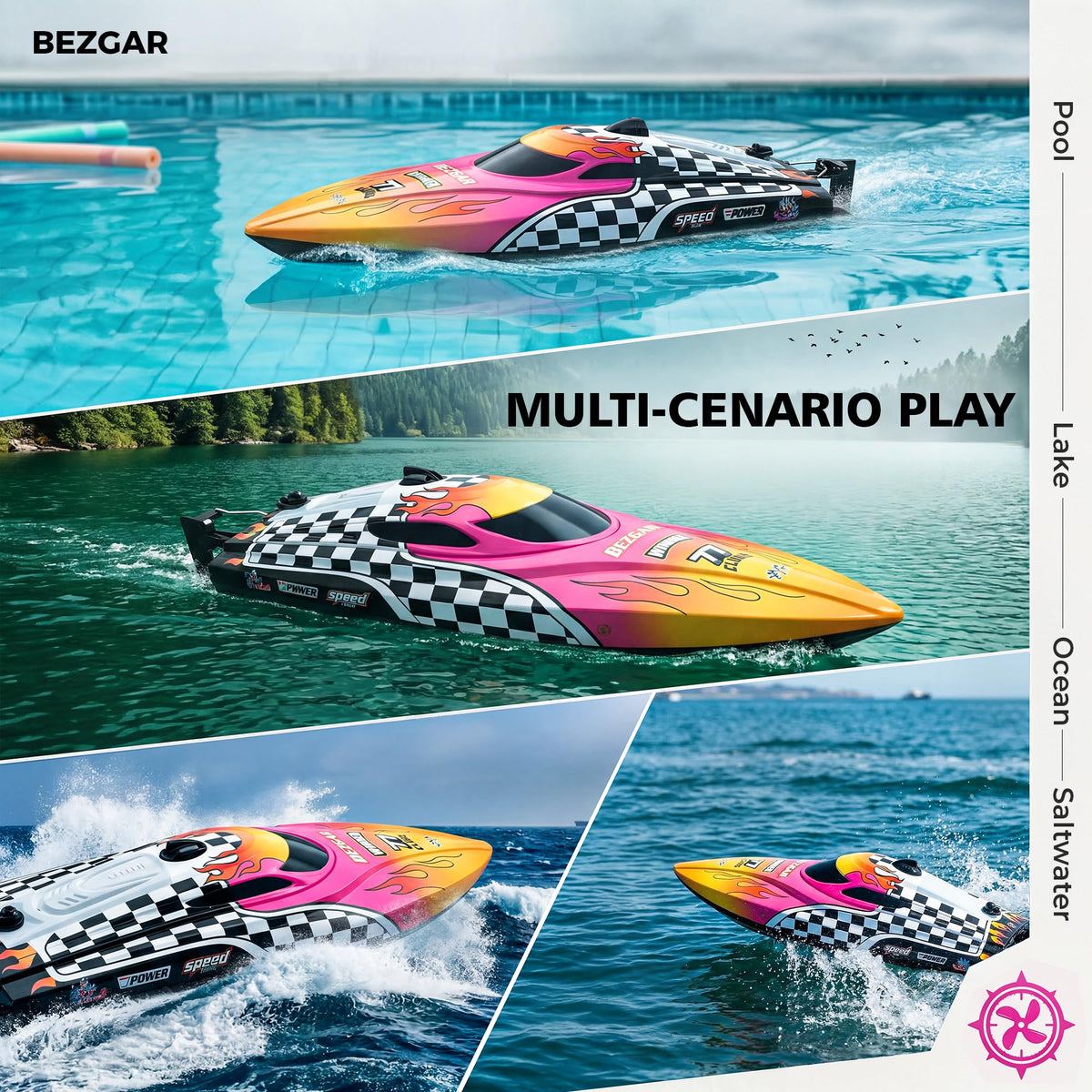 BEZGAR TX136 two batteries extend water playtime for longer sessions.