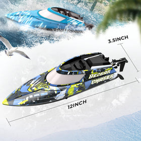 BEZGAR TX2P1 RC boat, 180-degree capsize recovery for quick re-entry.