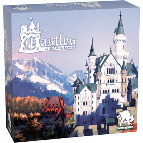 Bezier Games Castles of Mad King Ludwig 2nd Edition box art showcasing refreshed artwork for modern play