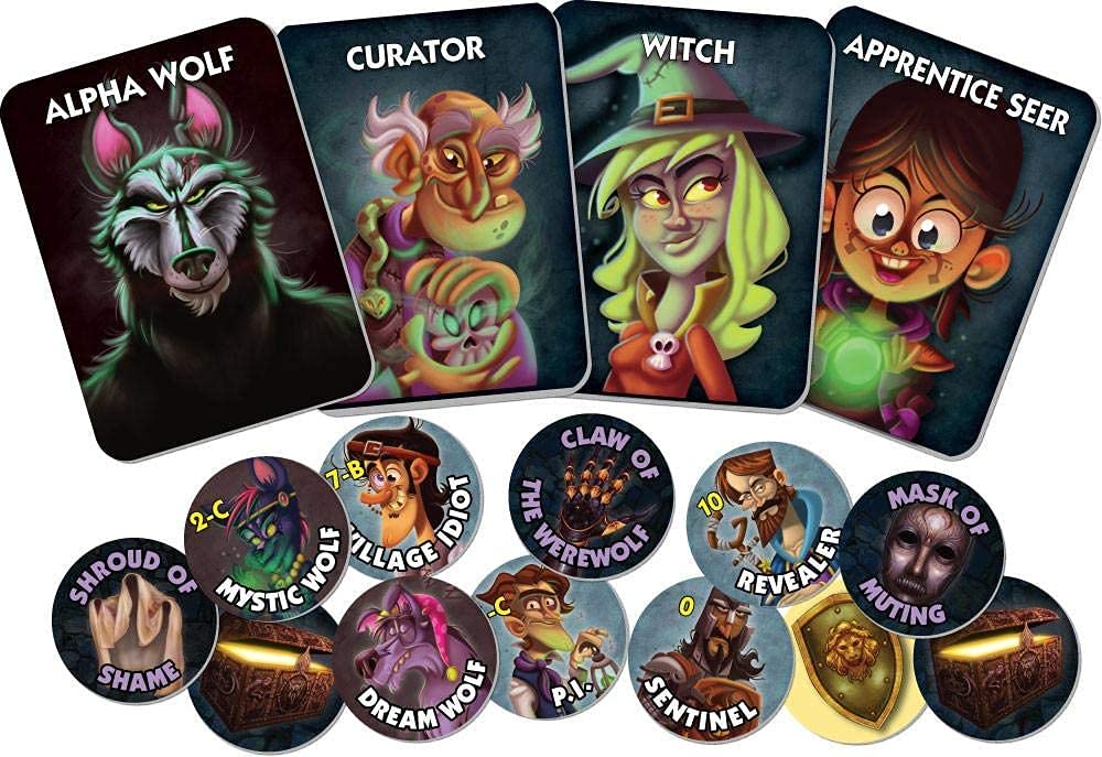 Bezier Games One Night Ultimate Daybreak role tiles for quick learning and setup