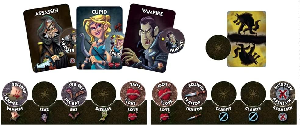 Bezier Games One Night Ultimate Vampire box front showcases quick, modular gameplay for any party.