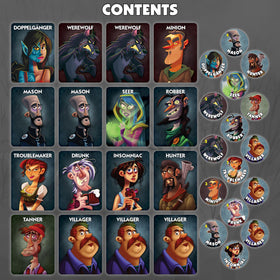 Bezier Games One Night Ultimate Werewolf night phase with secret actions and suspense
