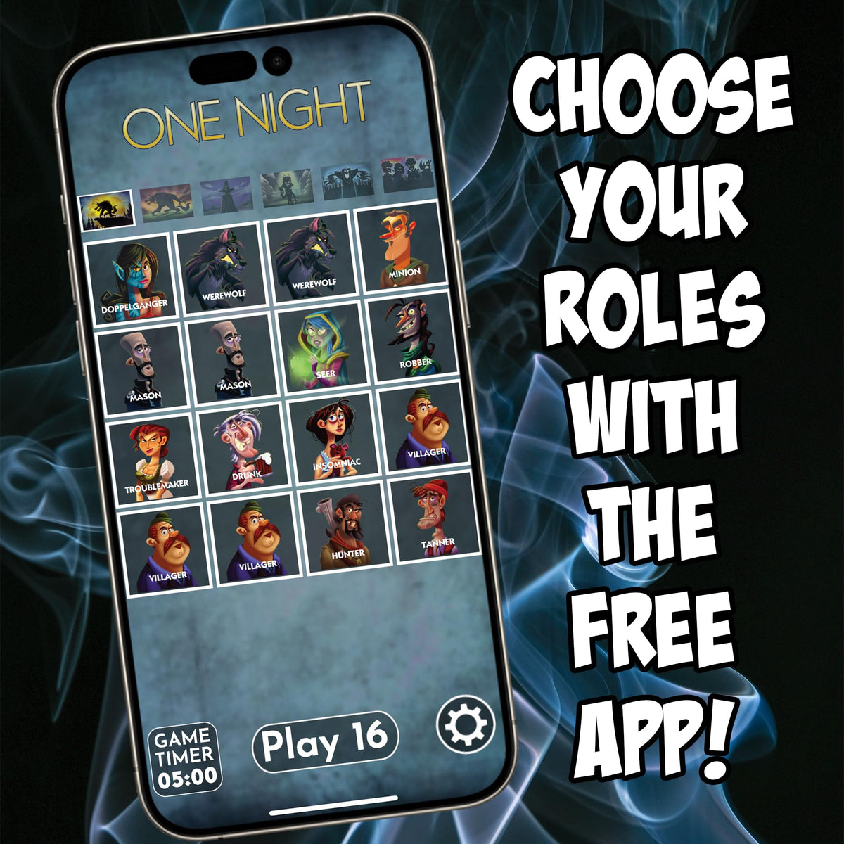 Bezier Games One Night Ultimate Werewolf roles exchange highlighting shifting identities