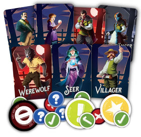 Bezier Games Werewords Deluxe table setup for groups of different sizes