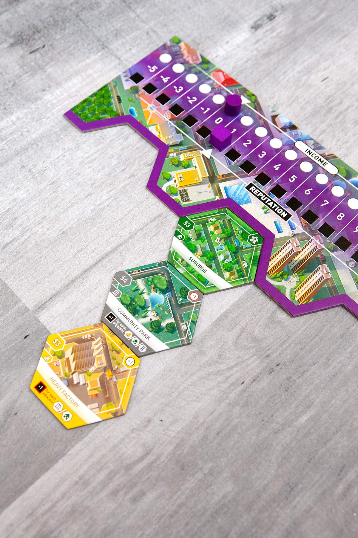 Bezier Suburbia cityscape image capturing dynamic progression to metropolis