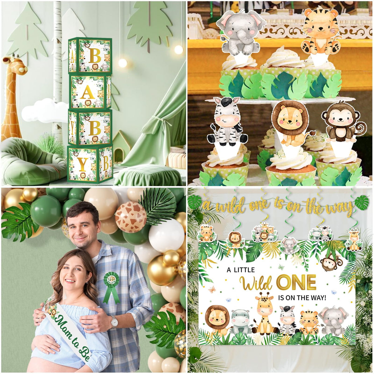 Bezkega baby boxes with coordinating balloons simplify display setup and celebration magic