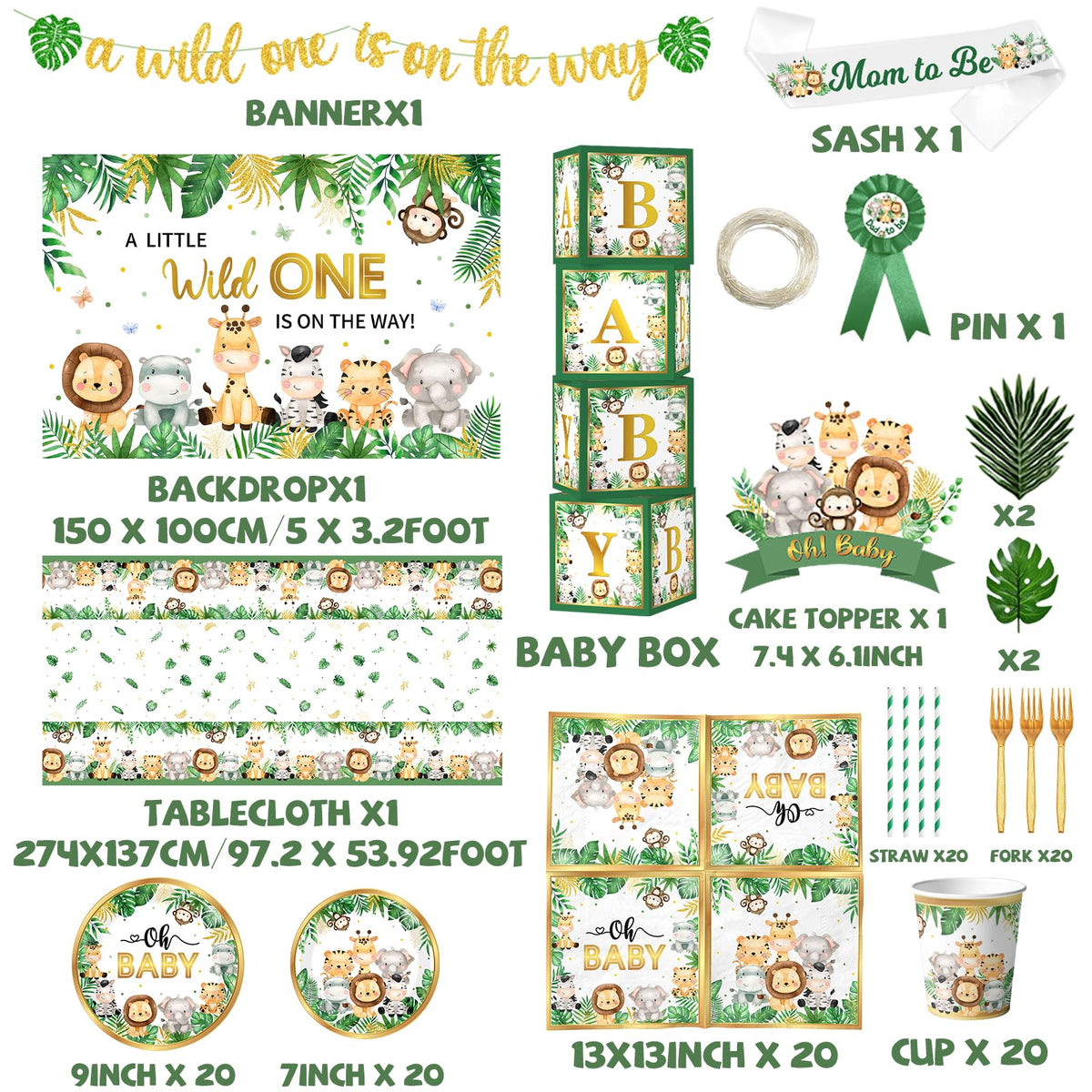 Bezkega safari cake topper and cupcake toppers enhance party desserts with wild charm