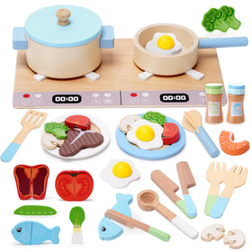 BGdoyz wooden stove for pretend play inspires imaginative cooking sessions.