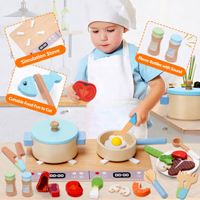 BGdoyz durable wooden kitchen pieces withstand energetic play.