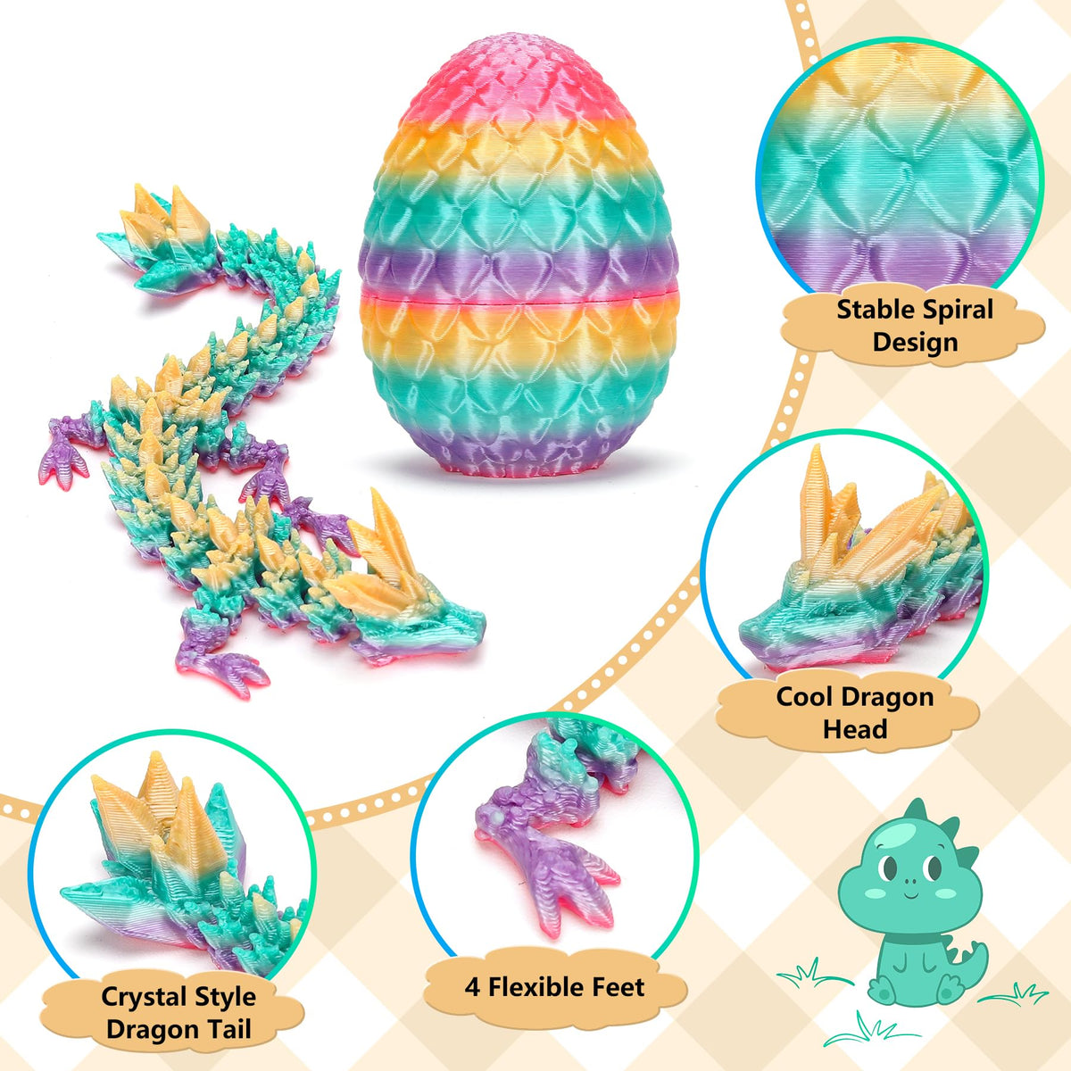 bgezxuy crystal dragon figure shows fine details and collectibility