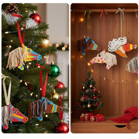 BGick cowboy horse motif decor adding rustic party ambiance.