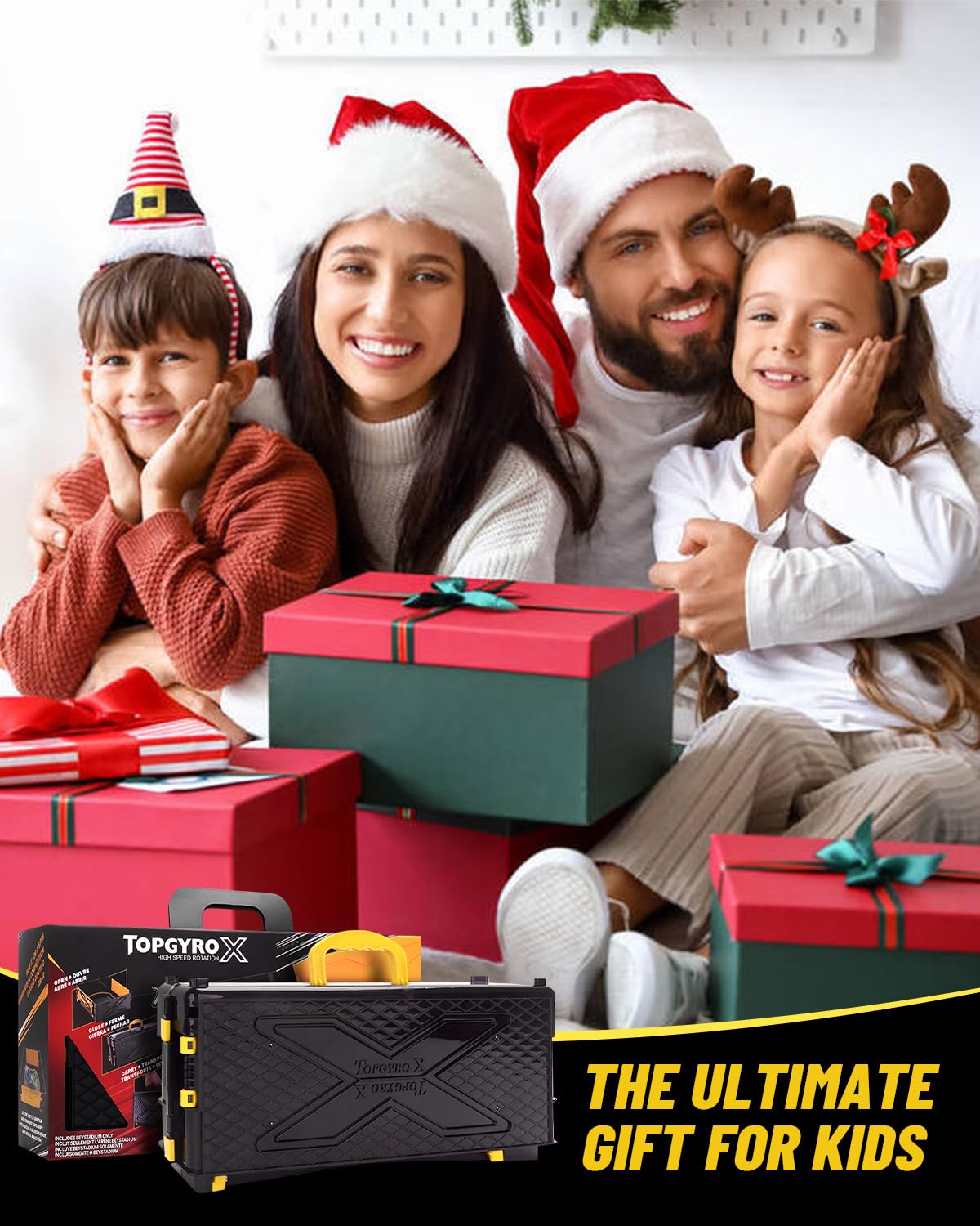 BGOVTAPO black and yellow design adds a stylish centerpiece for family battles.