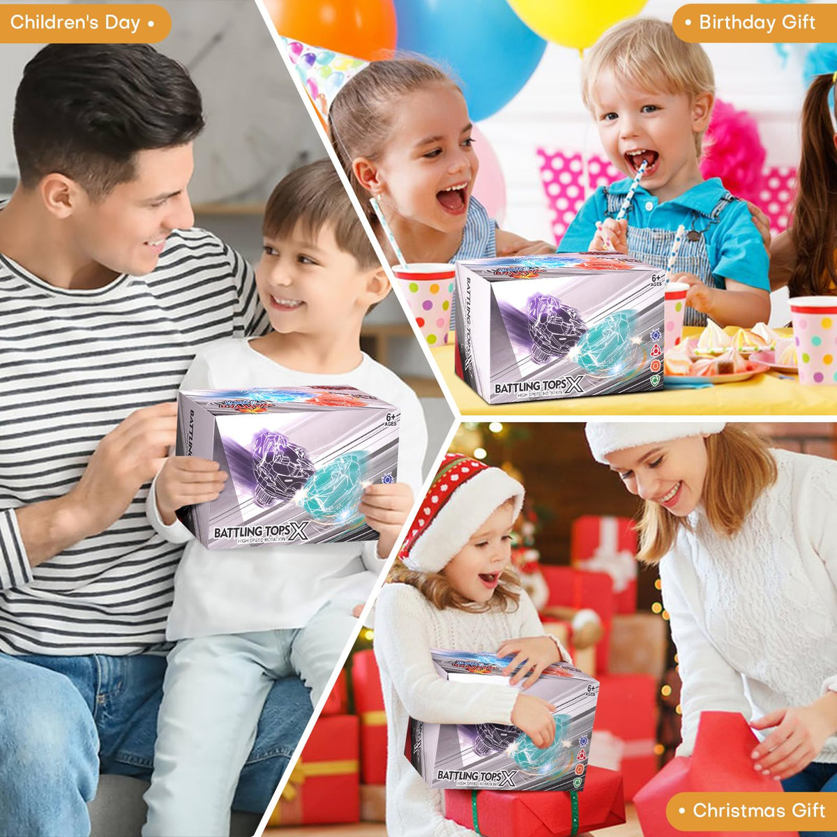 BGOVTAPO durable, child-safe materials support long-lasting spinning fun.
