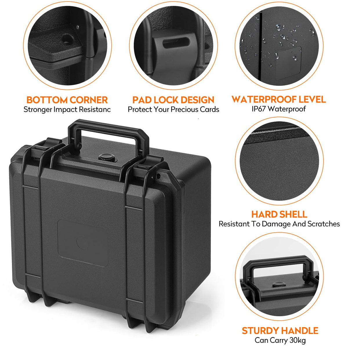 Bheddi graded card storage box interior close-up with 18 removable foam dividers for separation