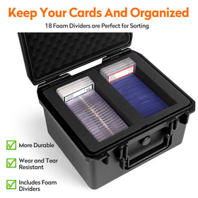 Bheddi graded card storage box waterproof shell protects valuable slabs from moisture during travel