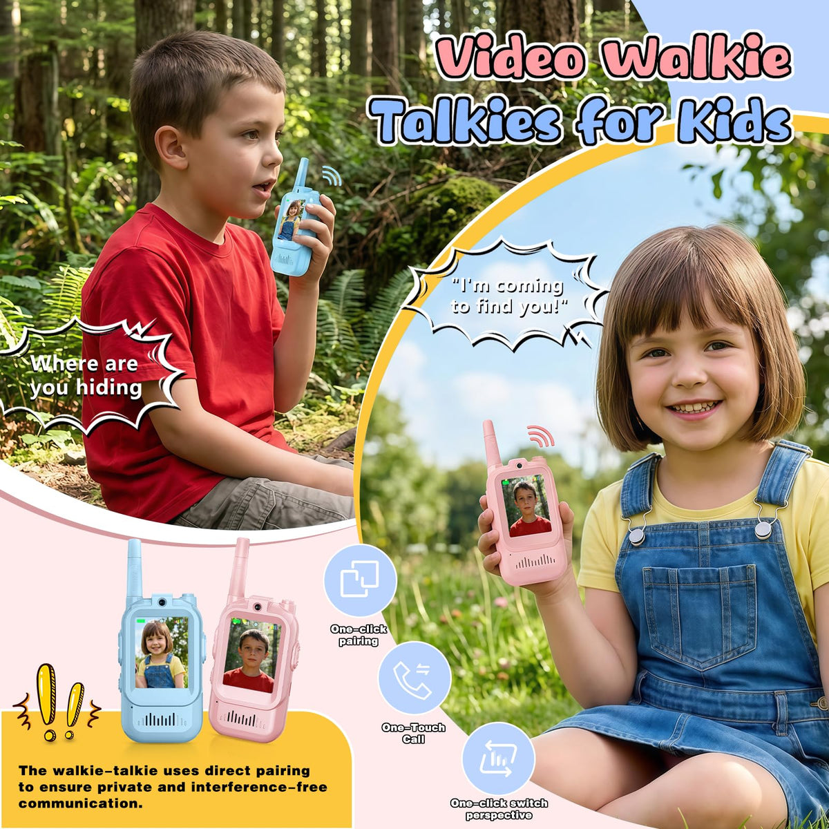 BHMNDSKY 300 meter range walkie talkie ideal for outdoor play