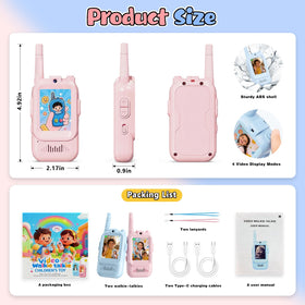 BHMNDSKY blue video walkie talkie for kids enabling real-time video calls