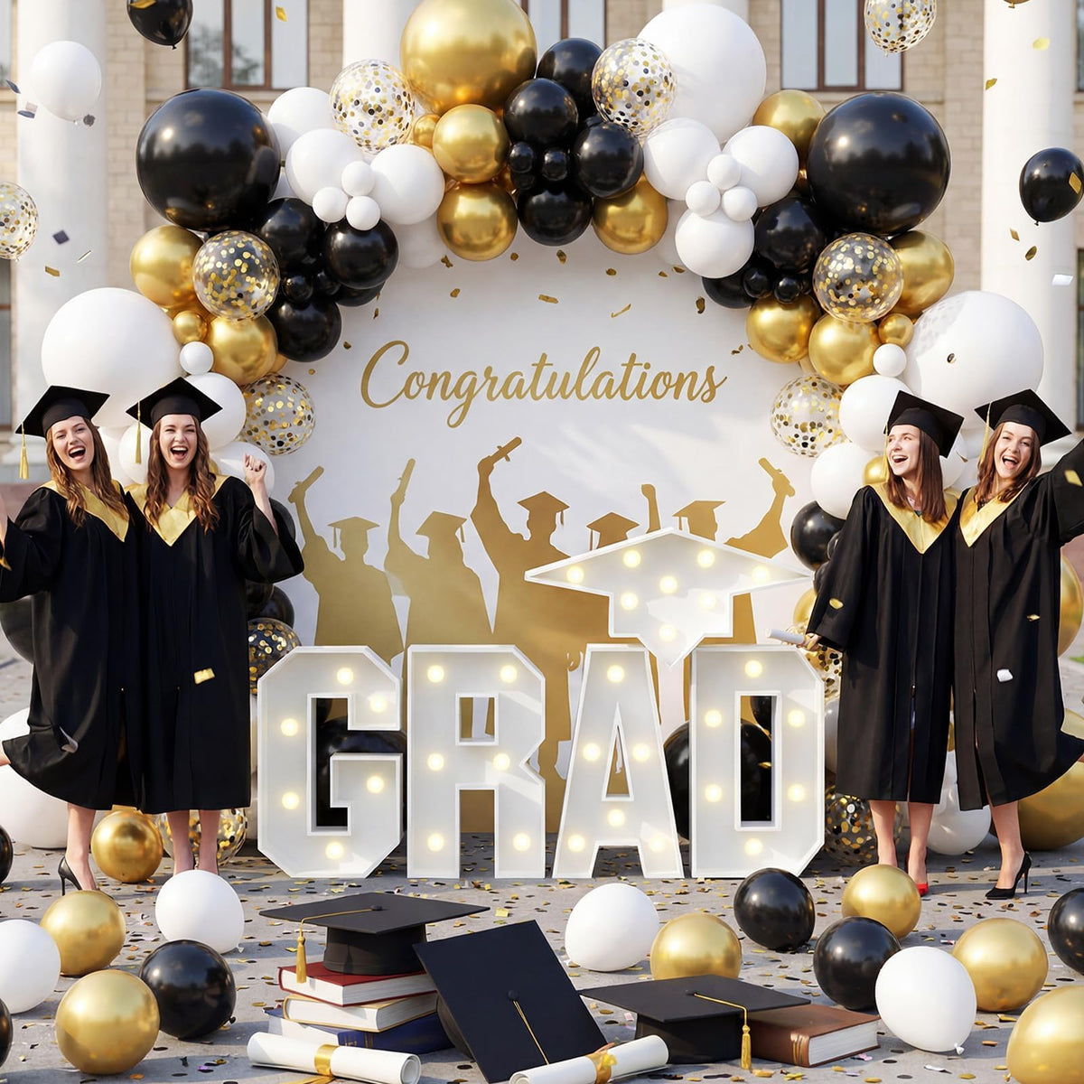 Biapian graduation party setup as a striking centerpiece and backdrop