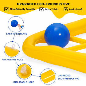 BIBIHAHA ropes and anchor kit enables quick setup for pool or yard games.
