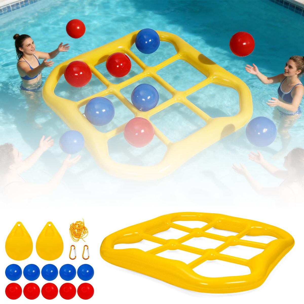 BIBIHAHA water sacks anchor system keeps the board fixed during splashy fun.