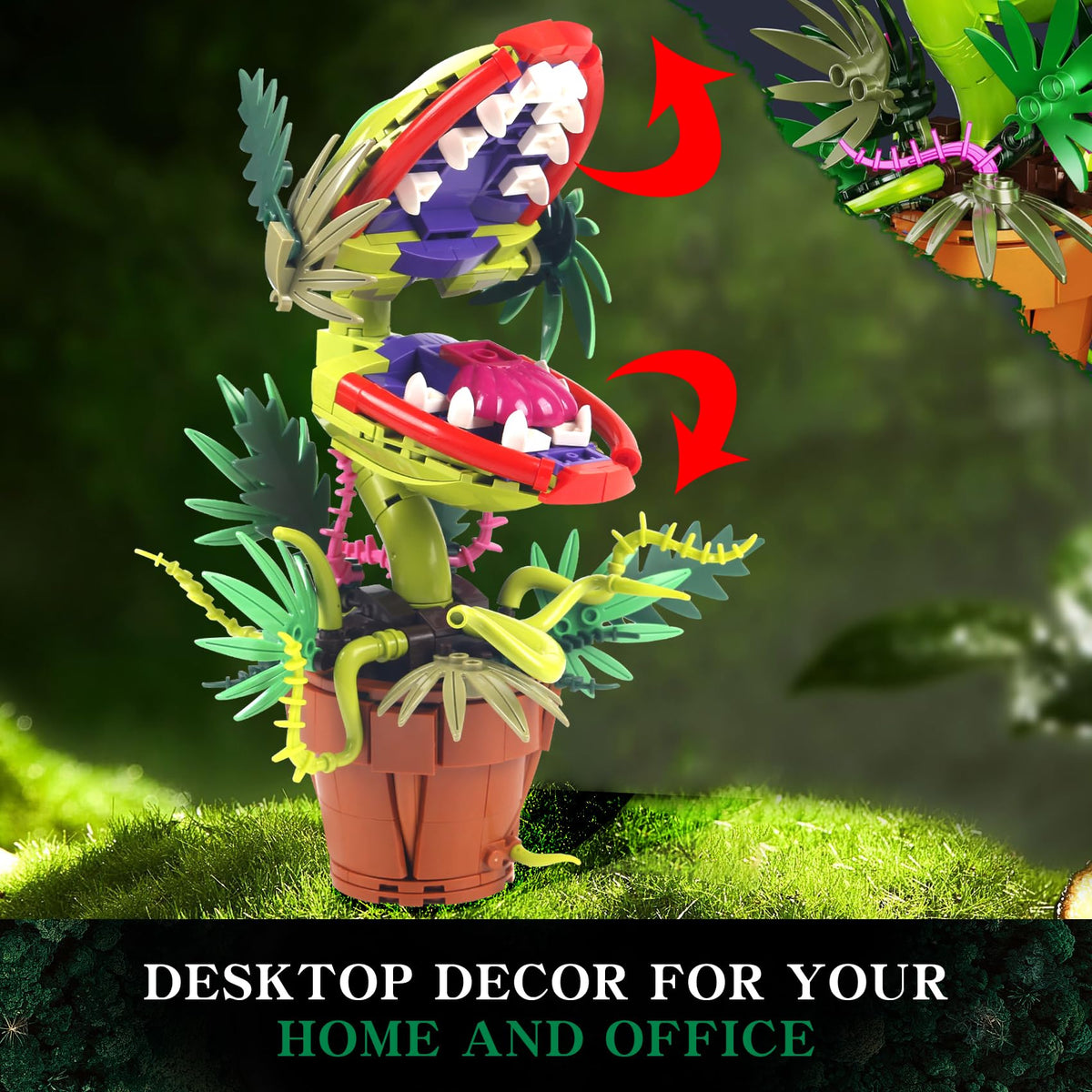 Bibilock Audrey II diorama decoration elevates Halloween or party decor
