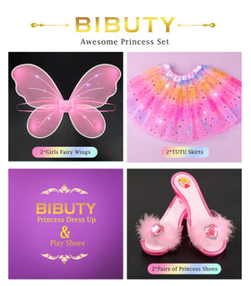 BIBUTY complete princess costume for little girls ages 3-6