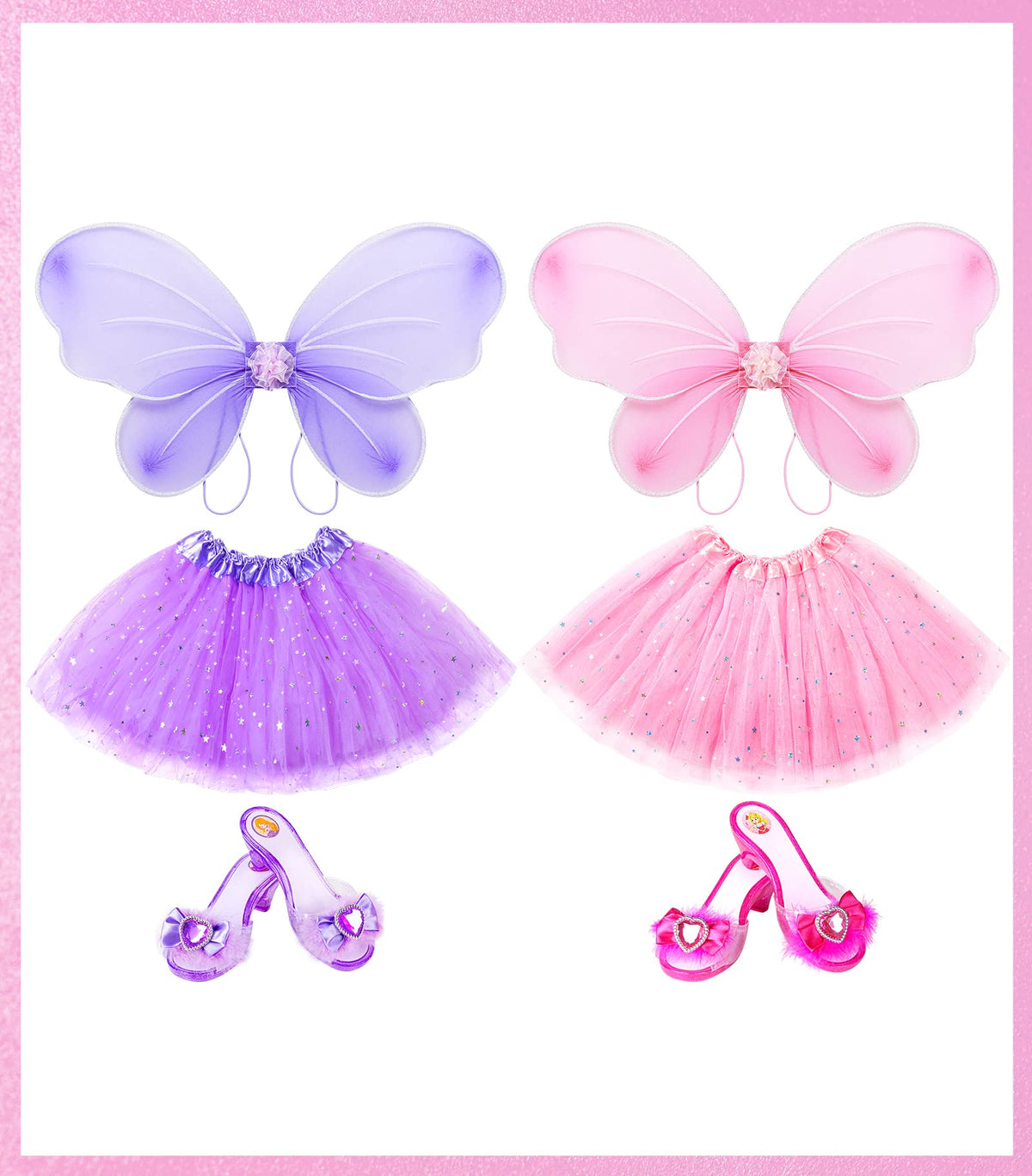 BIBUTY glitter tutu skirt set adds sparkle for festive pretend play.