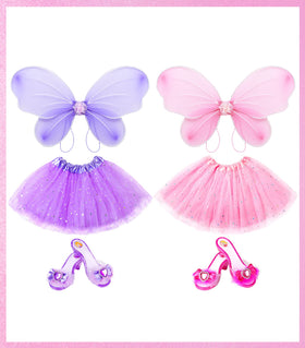 BIBUTY glitter tutu skirt set adds sparkle for festive pretend play.