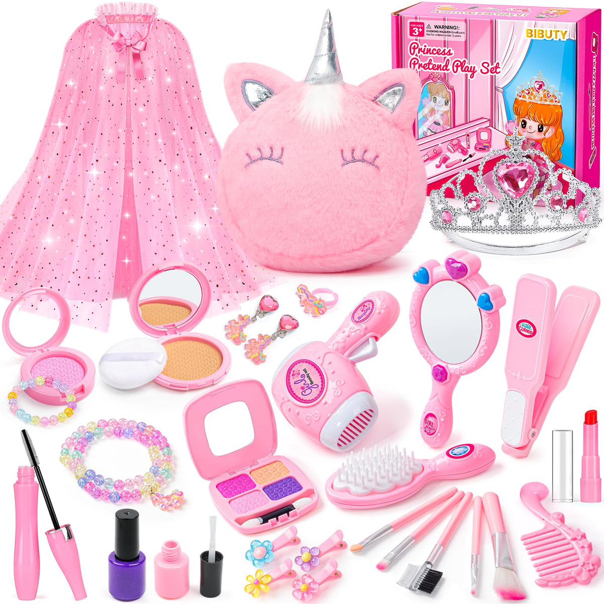 BIBUTY princess cape for imaginative dress-up play.