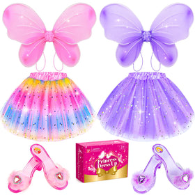BIBUTY princess dress-up set with wings and tutu for imaginative play
