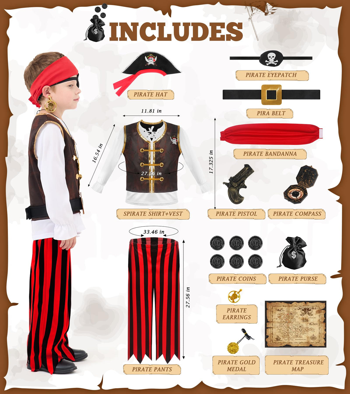 BIBUTY pirate belt — keeps accessories secure during dress-up
