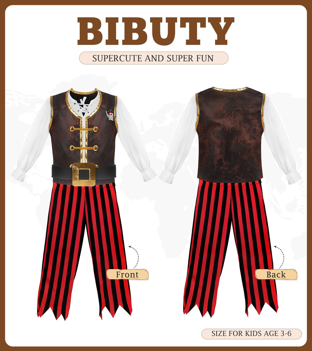 BIBUTY pirate compass — adds realistic nautical detail for play