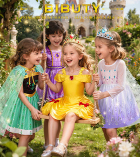 BIBUTY princess crown tiara close-up for pretend play.
