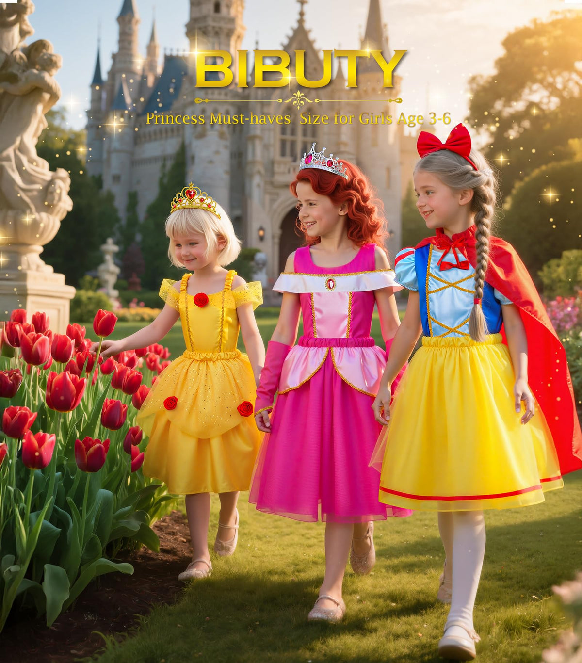 BIBUTY crowns pair adds sparkle to pretend princess moments.