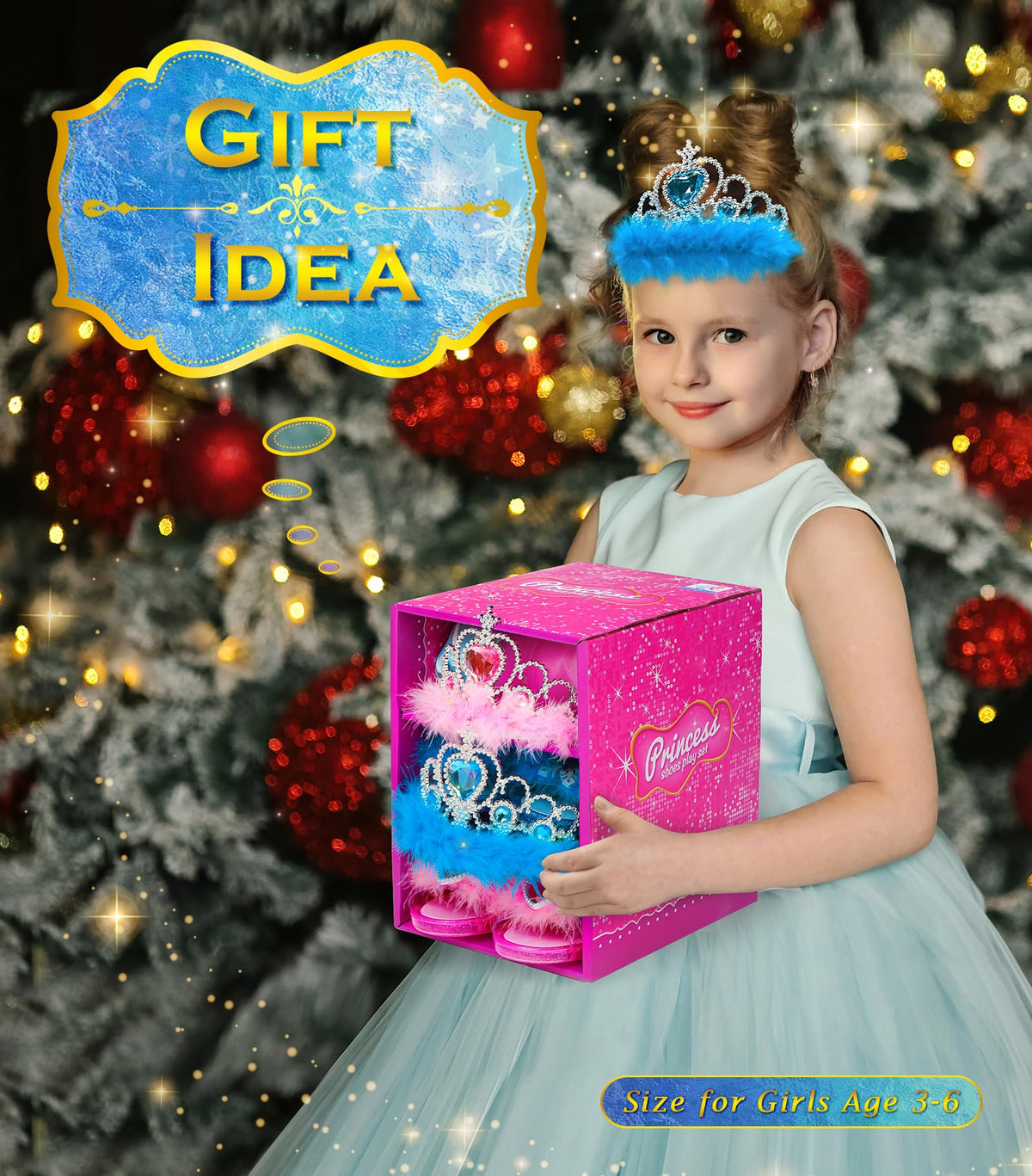 Bibuty princess dress with glitter gems for durable, magical dress-up.