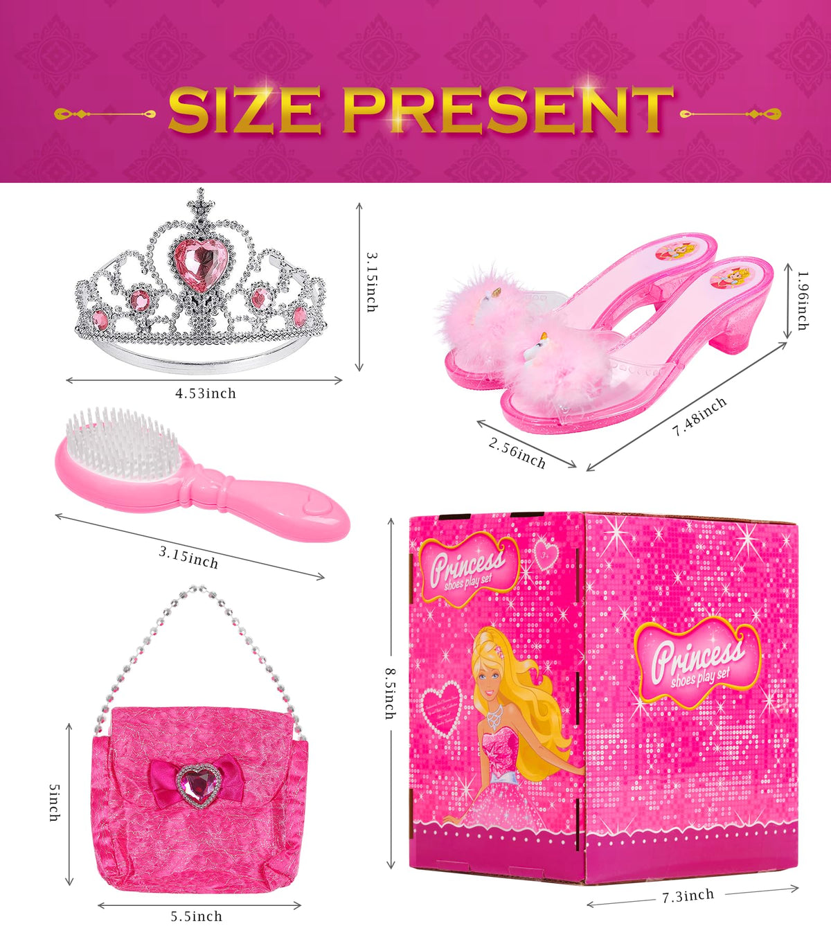 BIBUTY Princess toy set versatile gift for parties and special occasions.