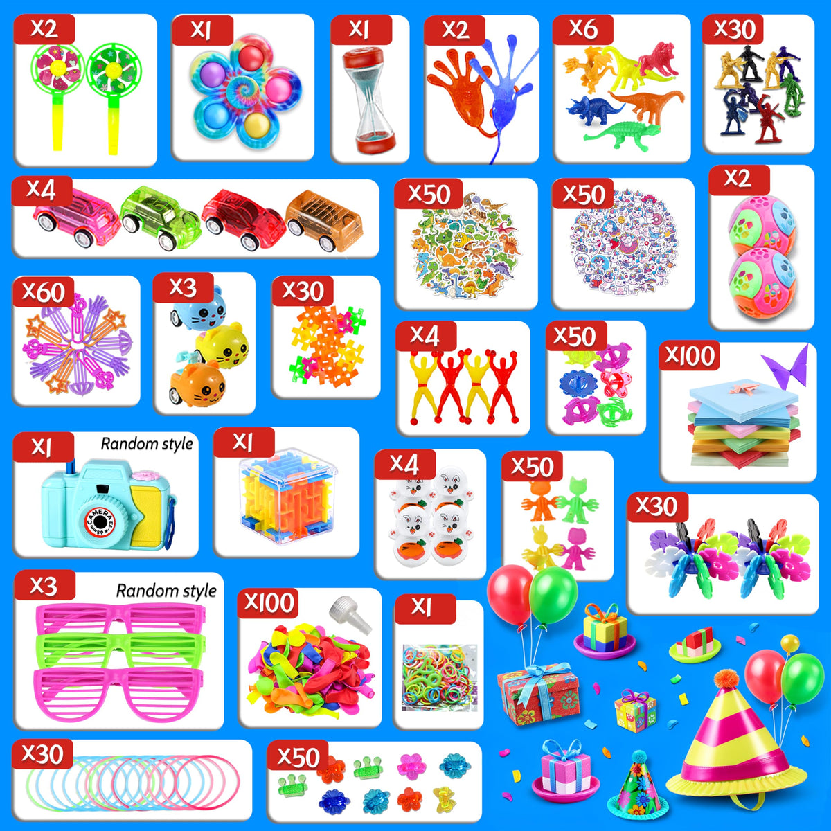 BicMan birthday gifts and classroom prizes in a durable, kid-safe set.