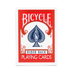 Bicycle All Red Poker Size 12 Pack card back red highlights for quick recognition and handling.