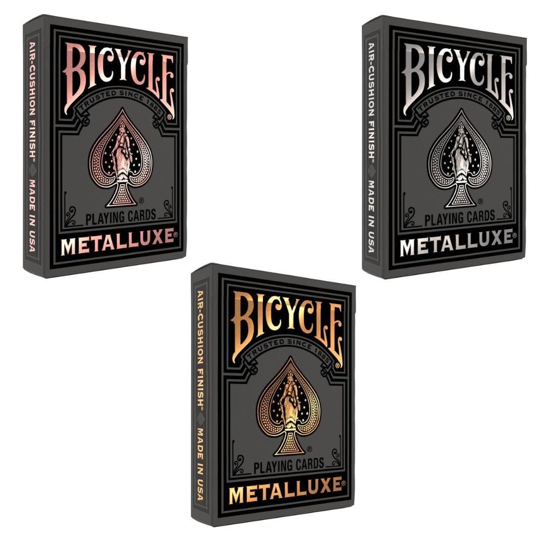 Bicycle Metalluxe 3-pack cover showcasing premium packaging and display-ready set.