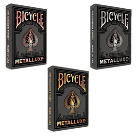 Bicycle Metalluxe 3-pack cover showcasing premium packaging and display-ready set.