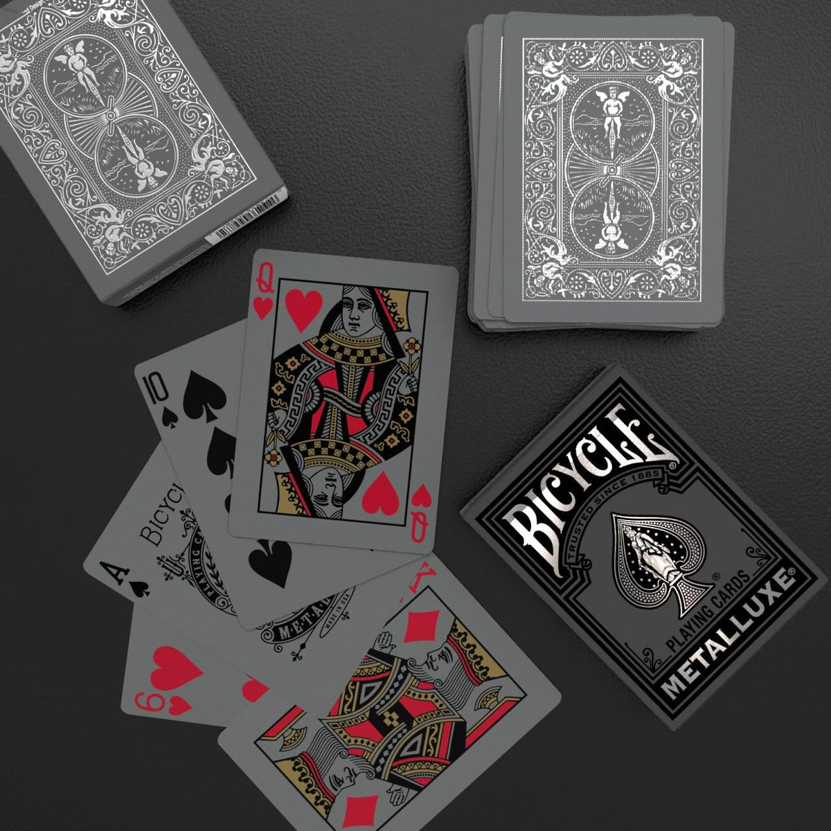 Bicycle Metalluxe Tuck box with foil accents highlighting premium gift appeal.