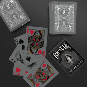 Bicycle Metalluxe Tuck box with foil accents highlighting premium gift appeal.