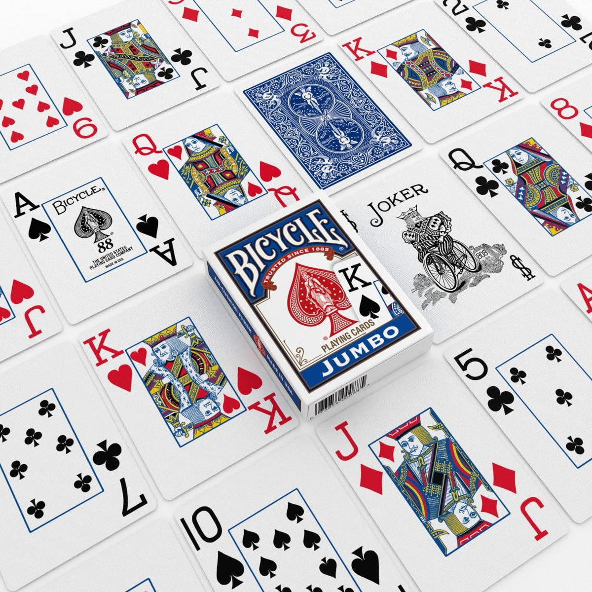 Bicycle poker-size playing cards designed for versatile play