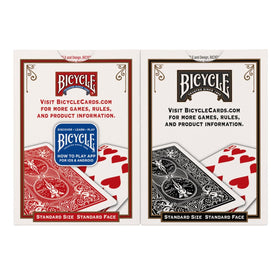 Bicycle Rider Back cards shown with air cushion finish for smooth handling.