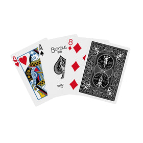 Bicycle Rider Back playing cards black deck ideal for group games and blackjack.