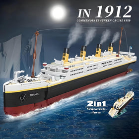 BIDIUTOY Titanic kit rotating propellers add realistic motion and engagement.
