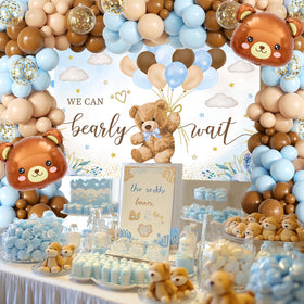 BIENAN 12-inch balloons in blue, brown, nude and gold for color pops