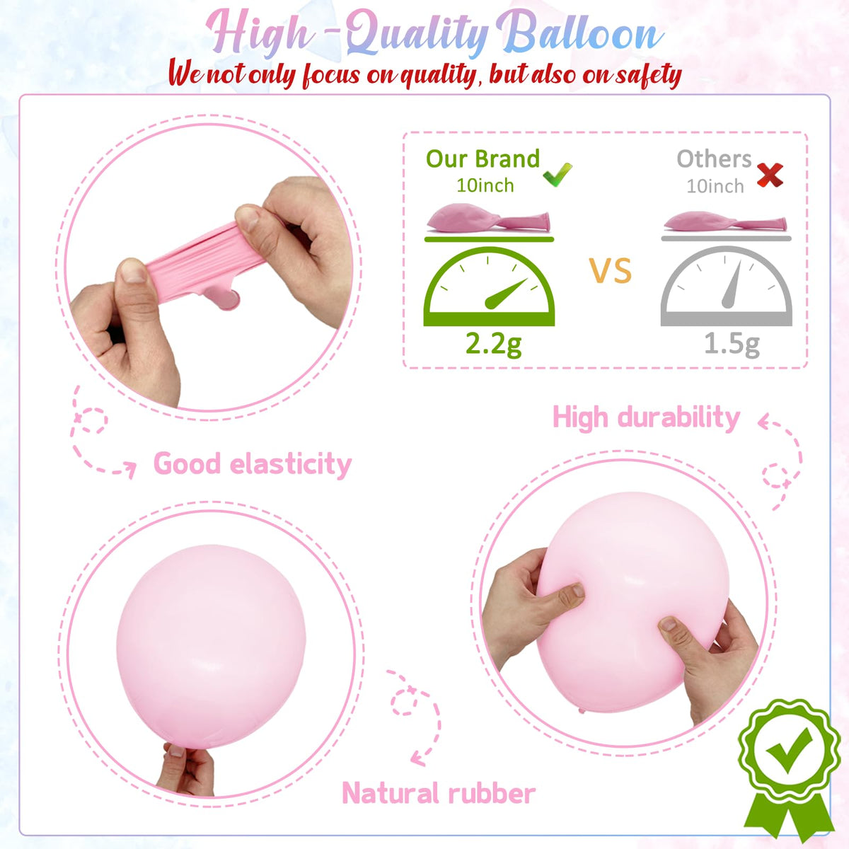BIENAN balloon arch kit in pink and blue for a centerpiece