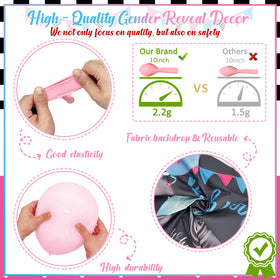 BIENAN blue-pink balloons set for playful gender reveal decor.